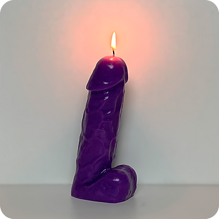 WickyDick Novelty Candle Lit